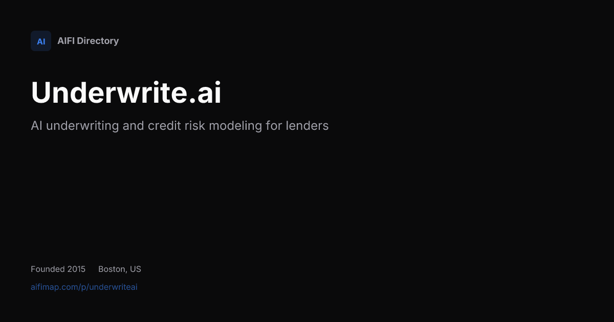 Underwrite Underwrite.ai — AI underwriting and credit risk modeling for lenders ...